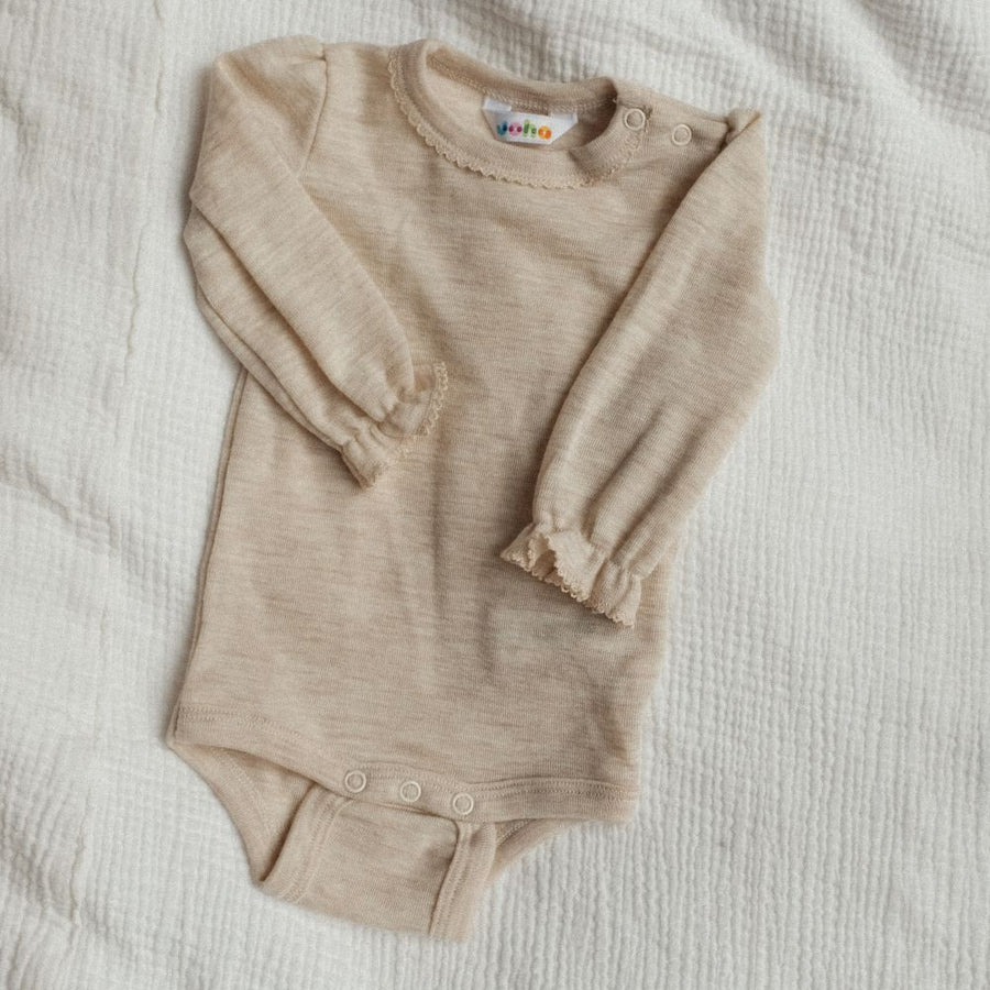 Body - Long Sleeve - Curl Endings - 100% Wool - Cream