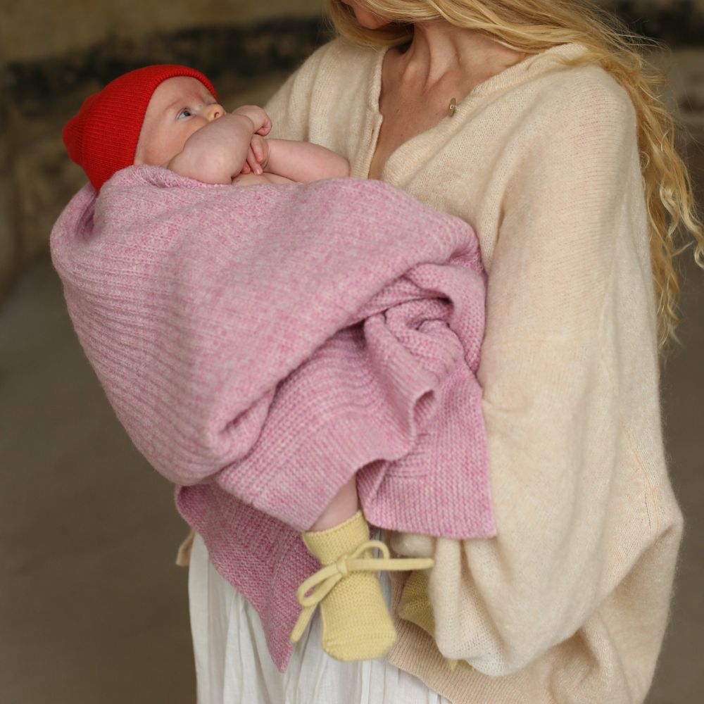 Hvid - Kiki blanket - 100% Italian Merino Lambswool - Very thick knit