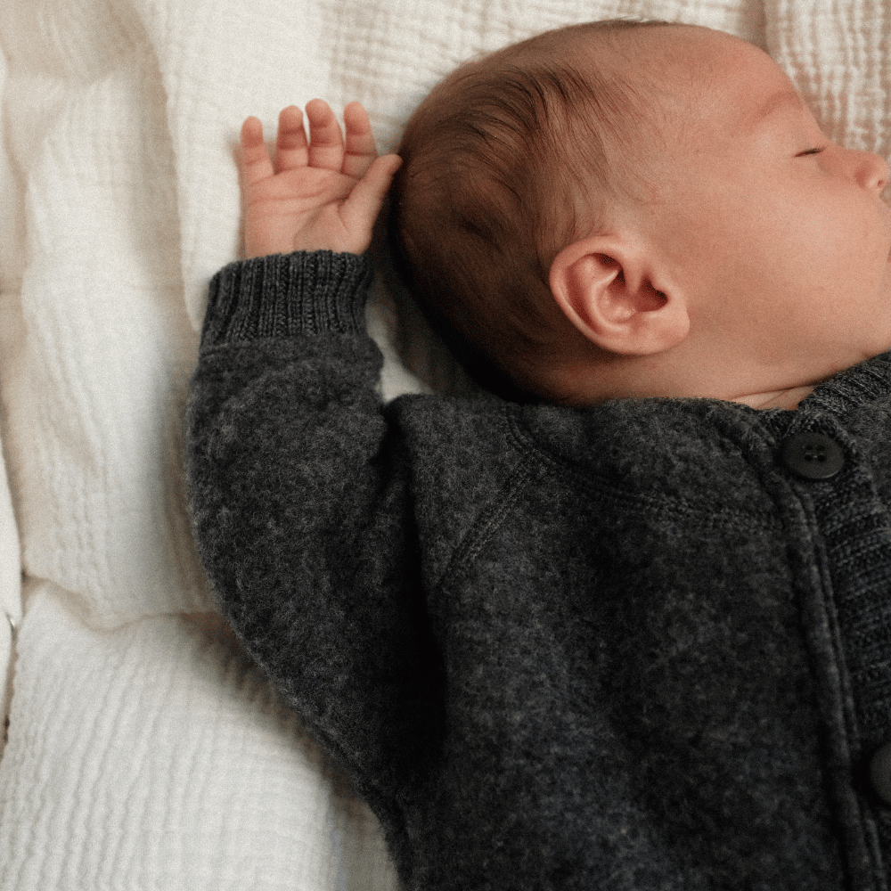 Joha Baby suit - 100% Wool Fleece - Dark Grey Clothing 50