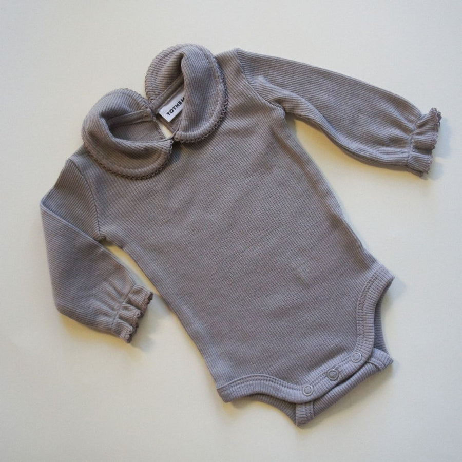Tothemoon ☾ - Collar Body - Long sleeve - 100% Wool - Rib - Taupe