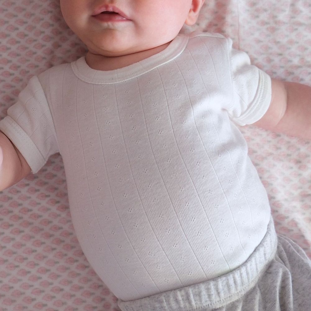 Tothemoon ☾ - Body - Short sleeve - Organic cotton - Pointelle