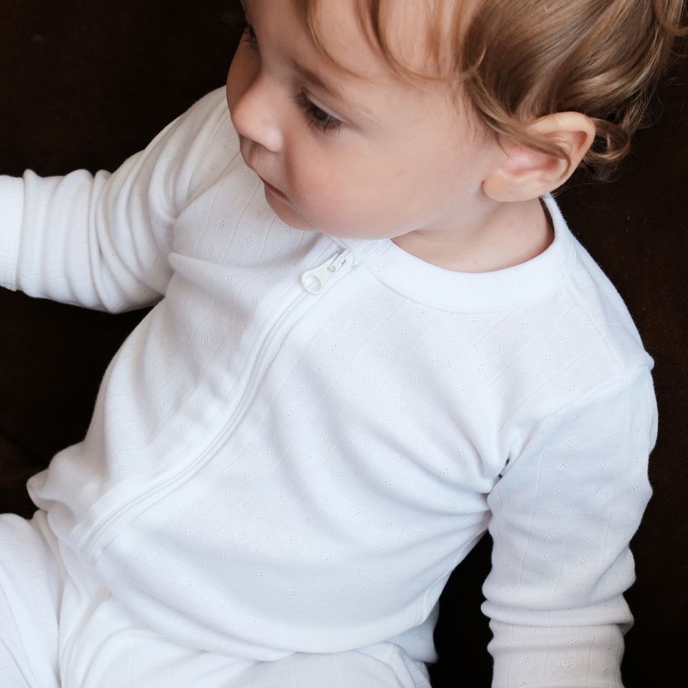 Tothemoon ☾ - Sleep suit - 2 in 1 Foot - With zipper - Organic cotton - Pointelle