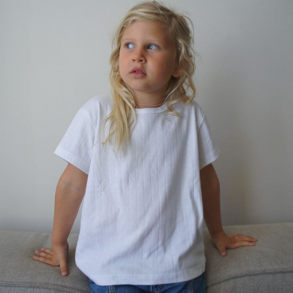 Tothemoon ☾ - Shirt - Short sleeve - Organic cotton - Pointelle