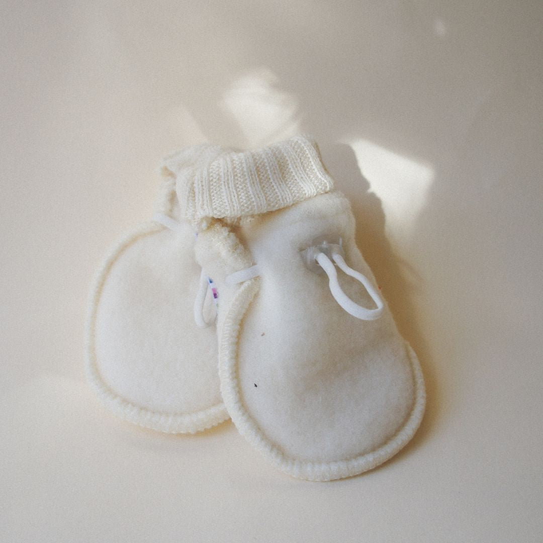 Joha Mittens - 100% Wool fleece Accessoires Cream / 60