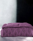 Baby blanket - 100% Merino wool - Lilac