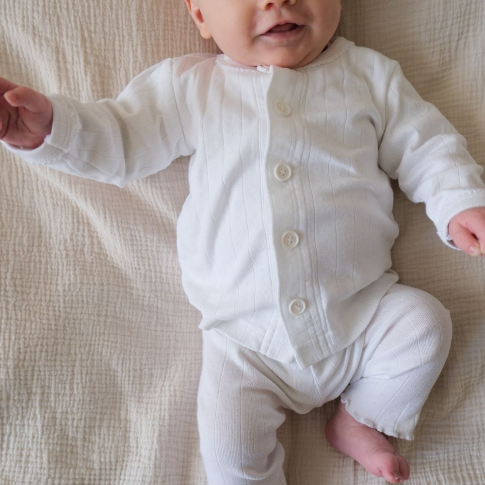 Tothemoon ☾ - Babyvestje - Biologisch Katoen - Pointelle