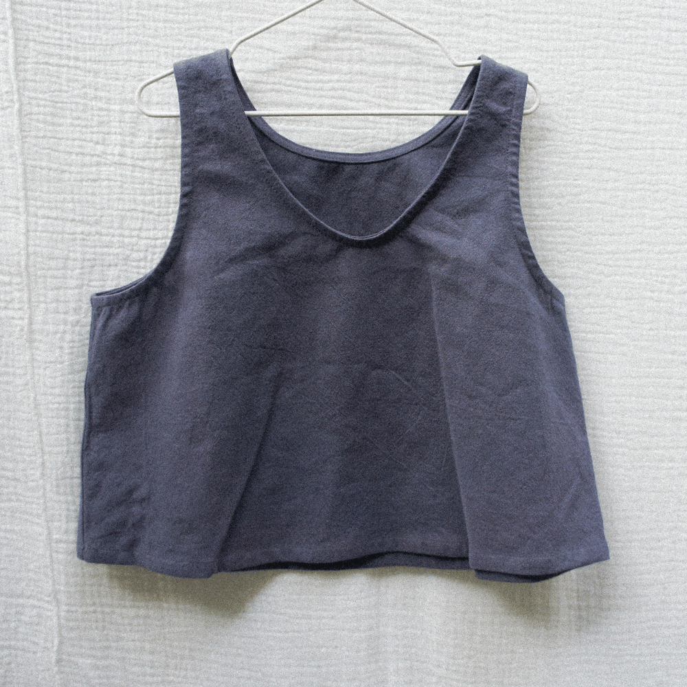 Tothemoon ☾ Tothemoon ☾ - Tita top - V-shaped back - 100% Cotton - Handmade in Holland Clothing Dark Olive / 1Y