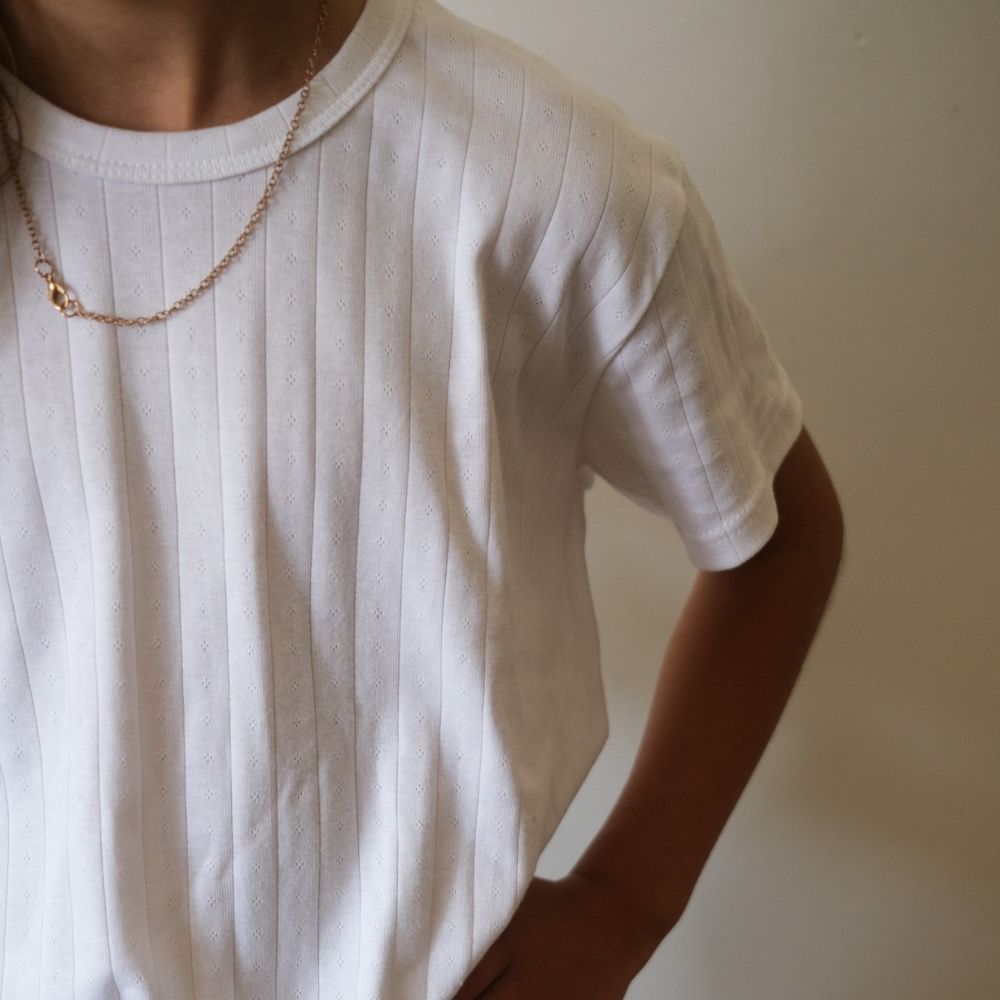 Tothemoon ☾ - Shirt - Short sleeve - Organic cotton - Pointelle