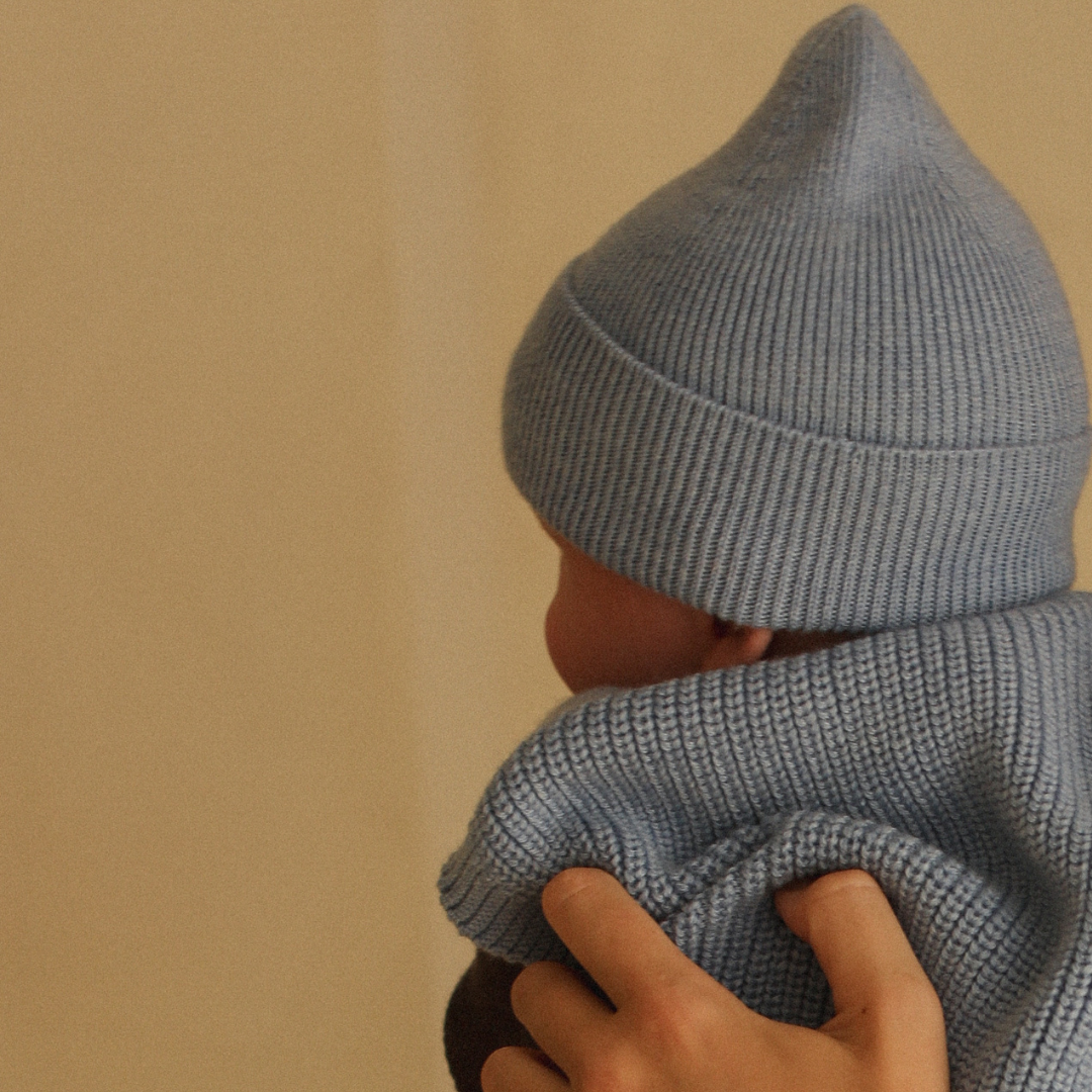 Hvid - Newborn Beanie - 100% Merino wool