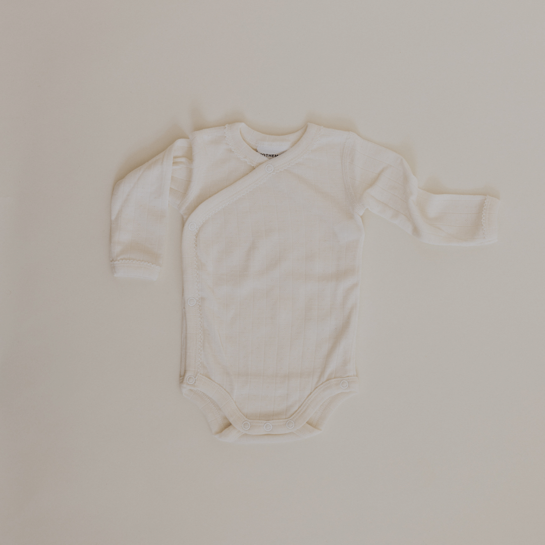 Tothemoon ☾ Tothemoon ☾ - Cross-over body - Long sleeve - Wool & silk - Pointelle Clothing 40