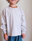 Tothemoon ☾ - Shirt - Long sleeve - Cuffed sleeves - Organic cotton - Light grey