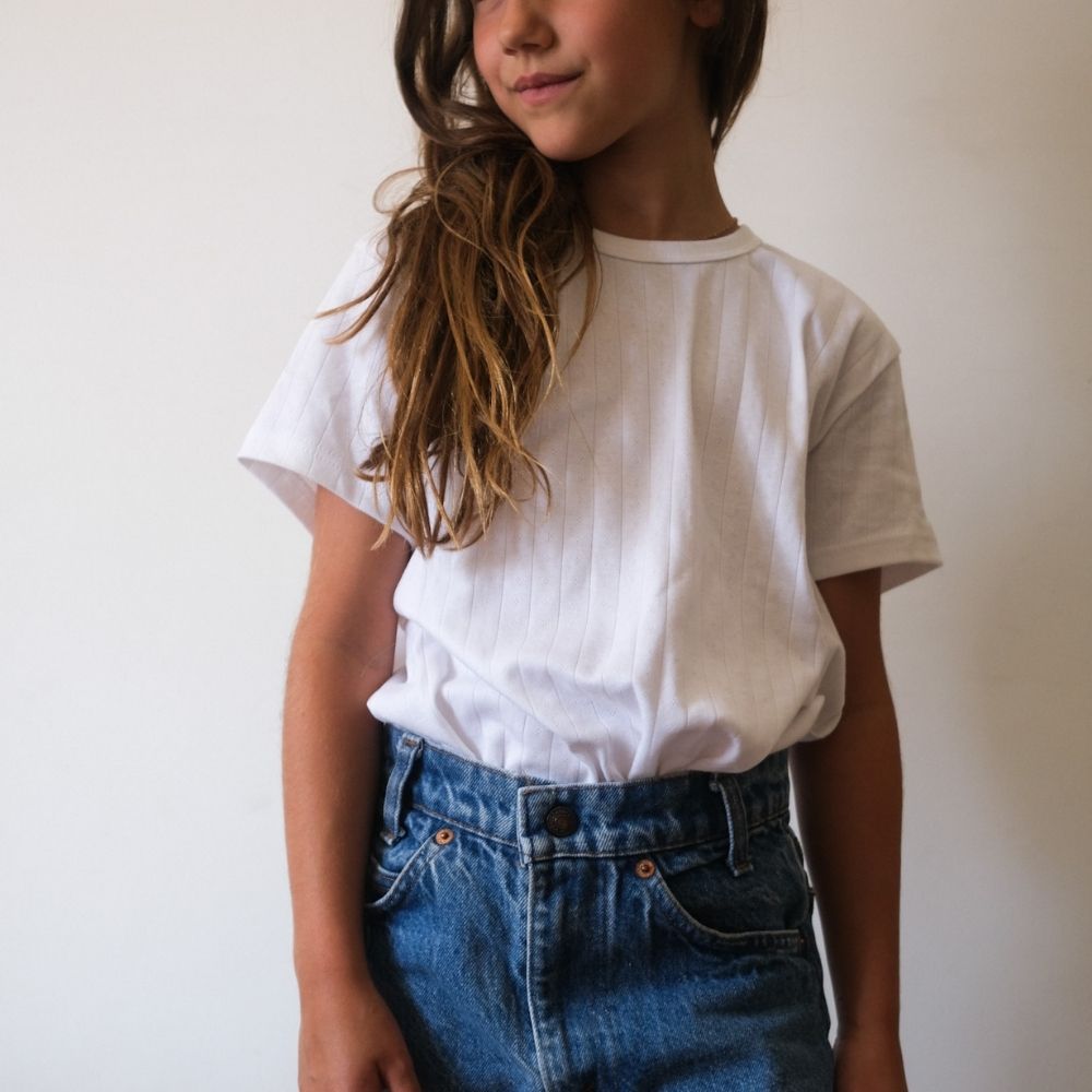 Tothemoon ☾ - Shirt - Short sleeve - Organic cotton - Pointelle