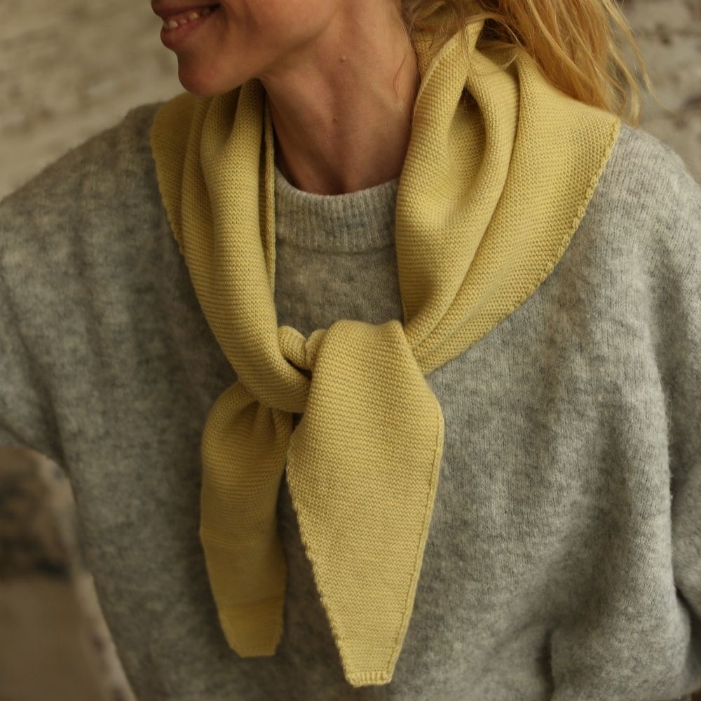Hvid - Triangle Scarf - For you & Mini - 100% Merino wool