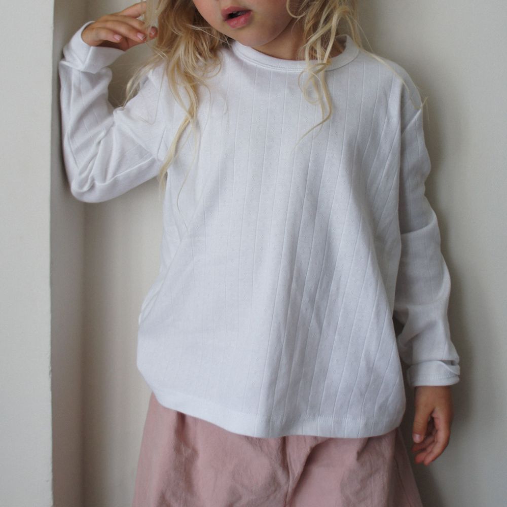 Tothemoon ☾ - Shirt - Long sleeve - Organic cotton - Pointelle