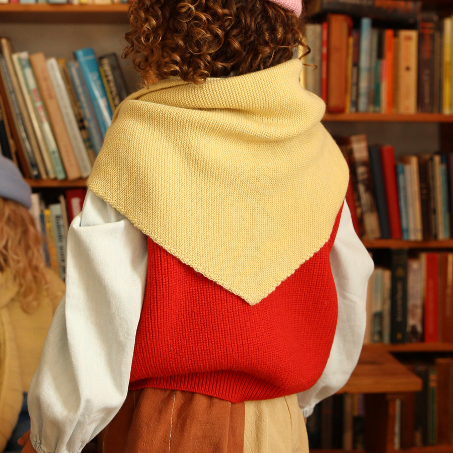 Hvid - Triangle Scarf - For you & Mini - 100% Merino wool