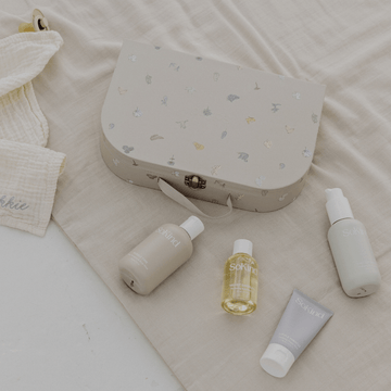 Baby skincare set - Badolie, body wash, bodylotion & nappy balm - 100% Natuurlijk