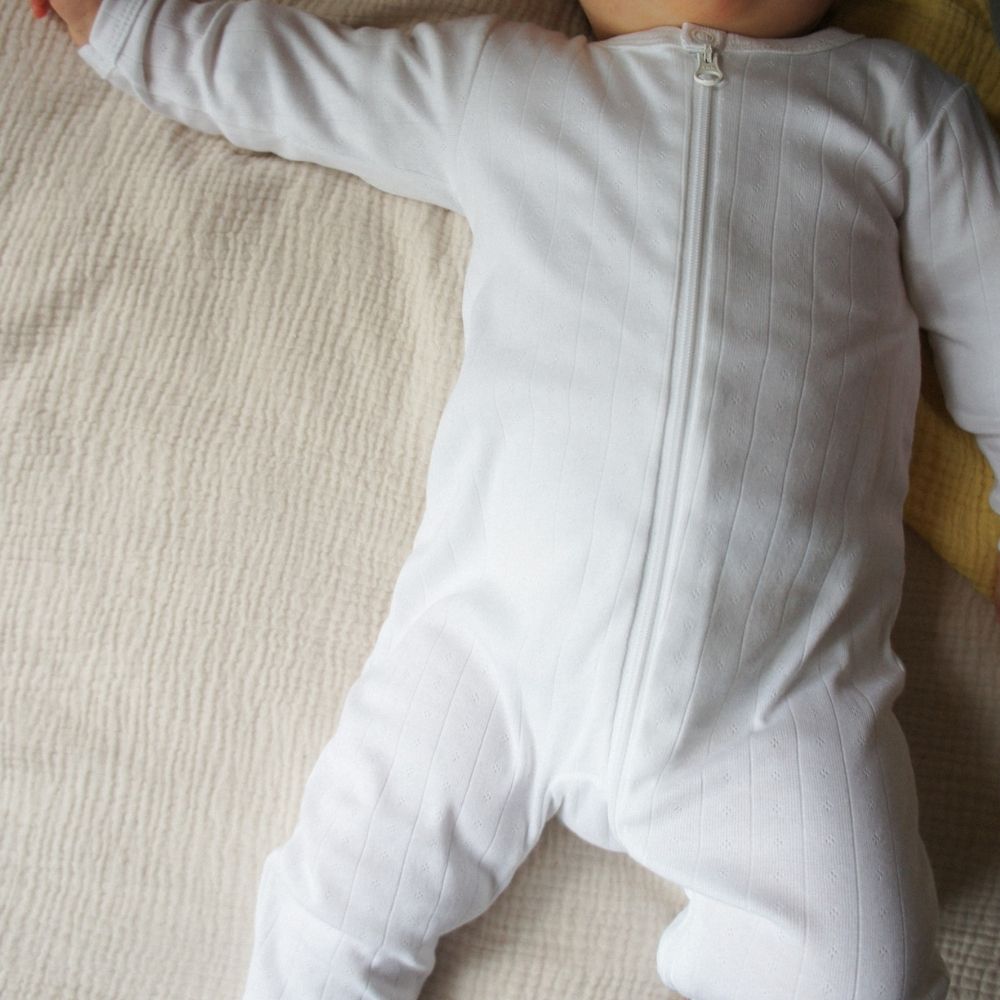 Tothemoon ☾ - Sleep suit - 2 in 1 Foot - With zipper - Organic cotton - Pointelle