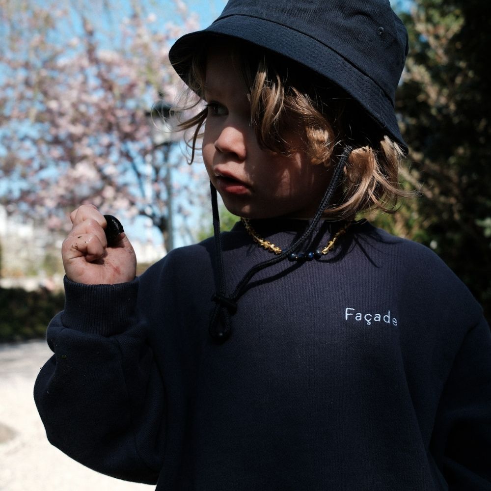 Chunky Sweatshirt - Navy Blue