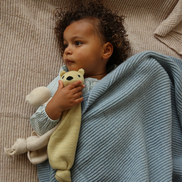 Hvid Gaston deken - 100% Merino lamswol - Zeer dik gebreid