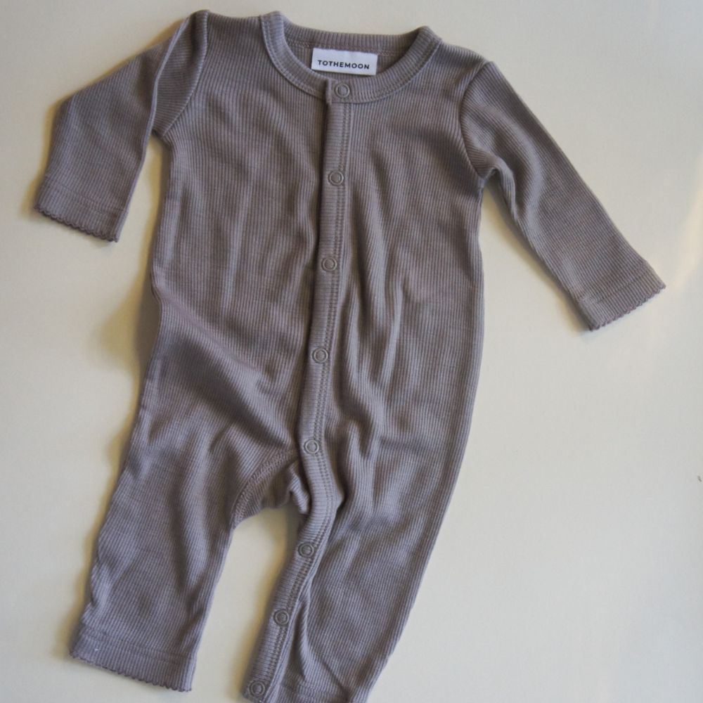 Tothemoon ☾ - Jumpsuit - 100% Wool - Rib - Taupe