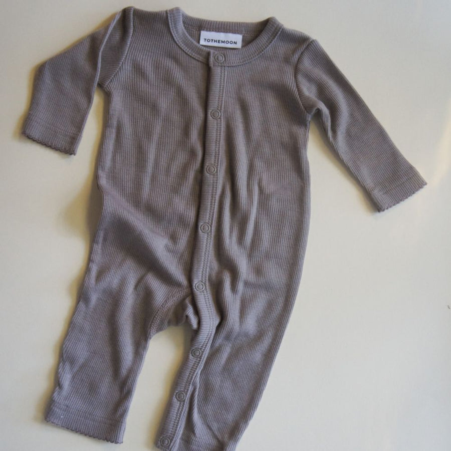 Tothemoon ☾ - Jumpsuit - 100% Wool - Rib - Taupe