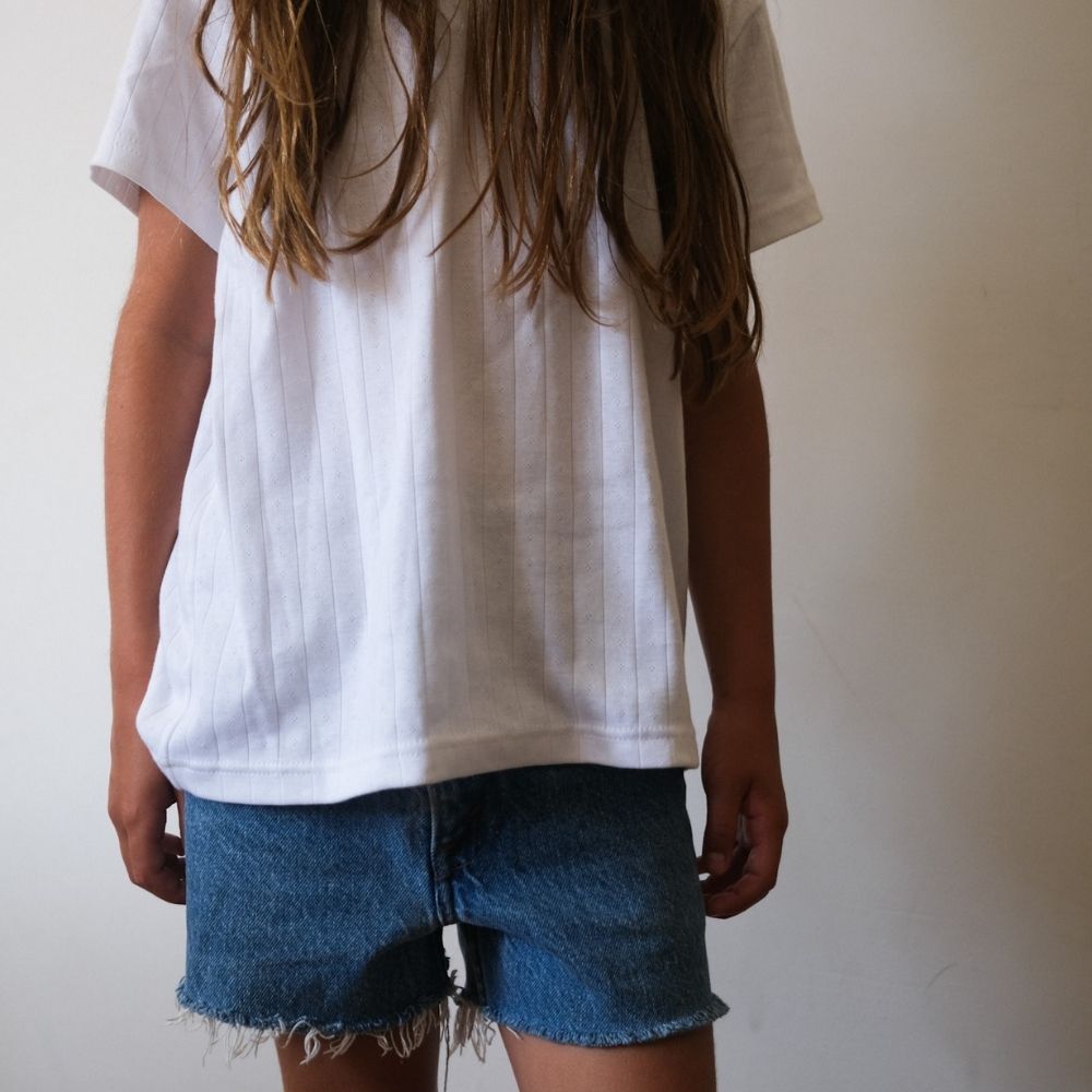 Tothemoon ☾ - Shirt - Short sleeve - Organic cotton - Pointelle