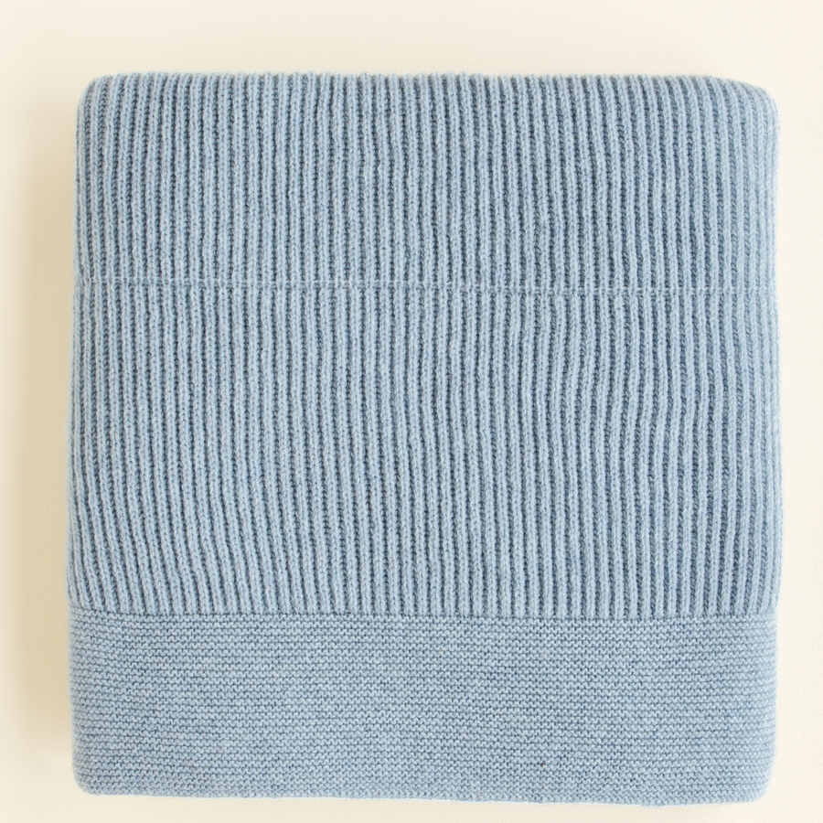 Hvid Gaston deken - 100% Merino lamswol - Zeer dik gebreid