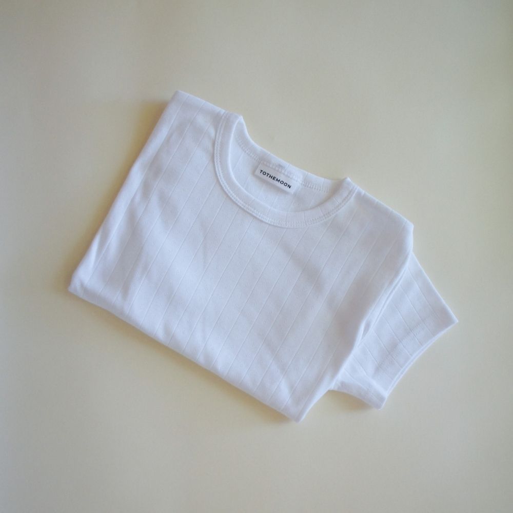 Tothemoon ☾ - Shirt - Short sleeve - Organic cotton - Pointelle