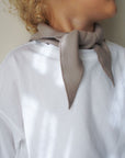 Tothemoon ☾ - Triangle Scarf - 100% Wool - Rib - Taupe