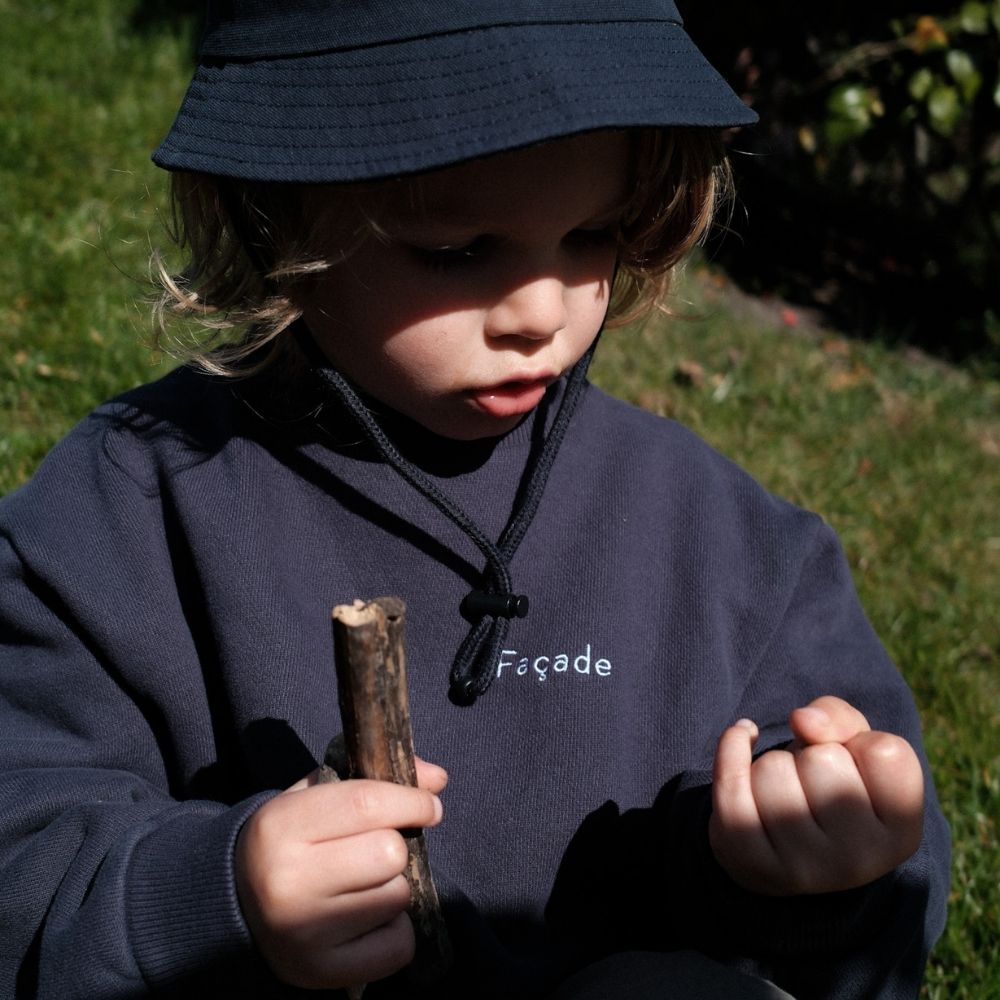 Chunky Sweatshirt - Navy Blue