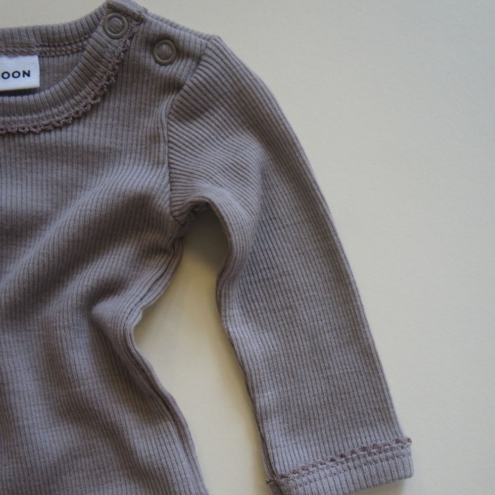 Tothemoon ☾ - Body - Long sleeve - 100% Wool - Rib - Taupe