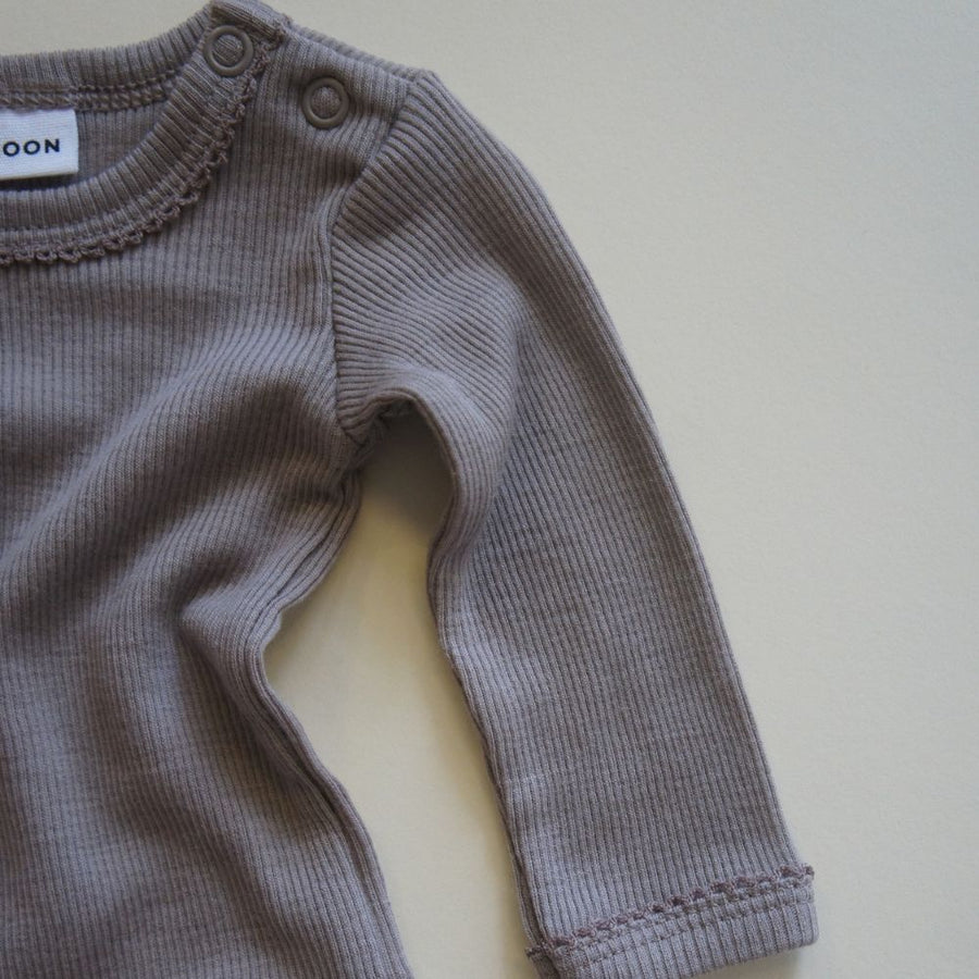 Tothemoon ☾ - Body - Long sleeve - 100% Wool - Rib - Taupe