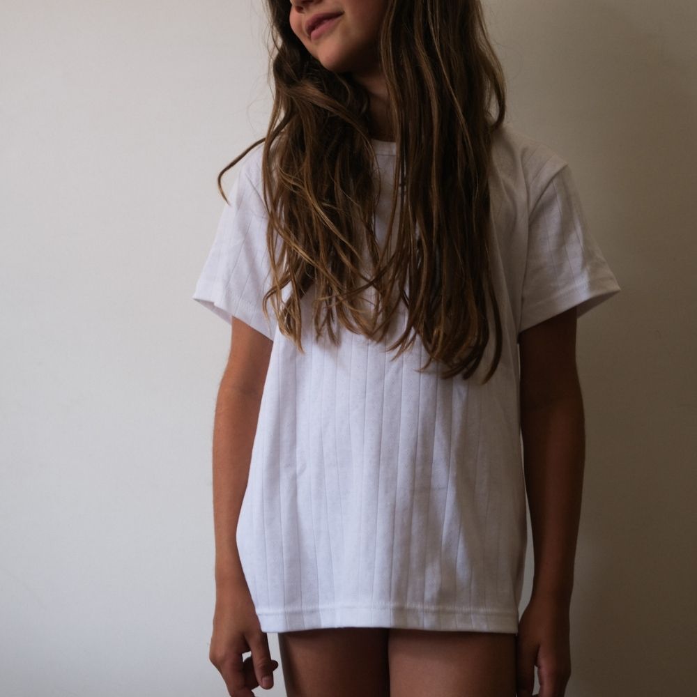 Tothemoon ☾ - Shirt - Short sleeve - Organic cotton - Pointelle