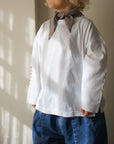 Wide Long Sleeve Tee - White