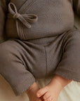 Tothemoon ☾ - Baby pants - 100% Wool - Rib - Taupe