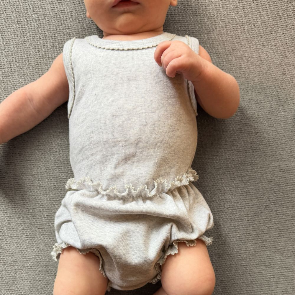 Tothemoon ☾ - Baby bloomer - Organic cotton - Light grey