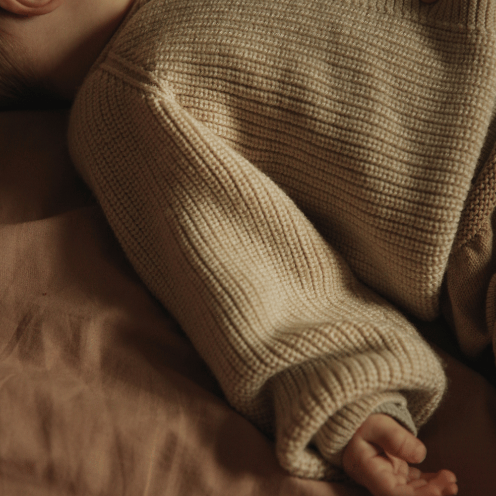 Hvid Hvid - Inga - Cardigan - 100% Merino wool Baby en peuter Artichoke / 0-3 months