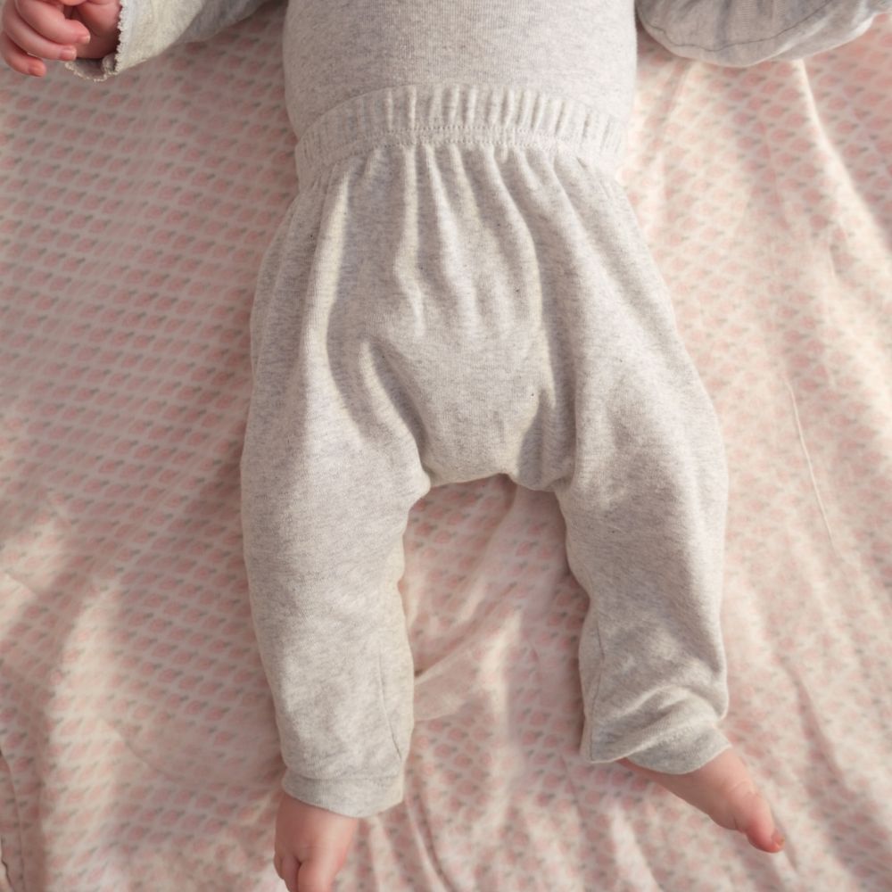 Tothemoon ☾ - Baggy baby pants - Organic cotton - Light grey