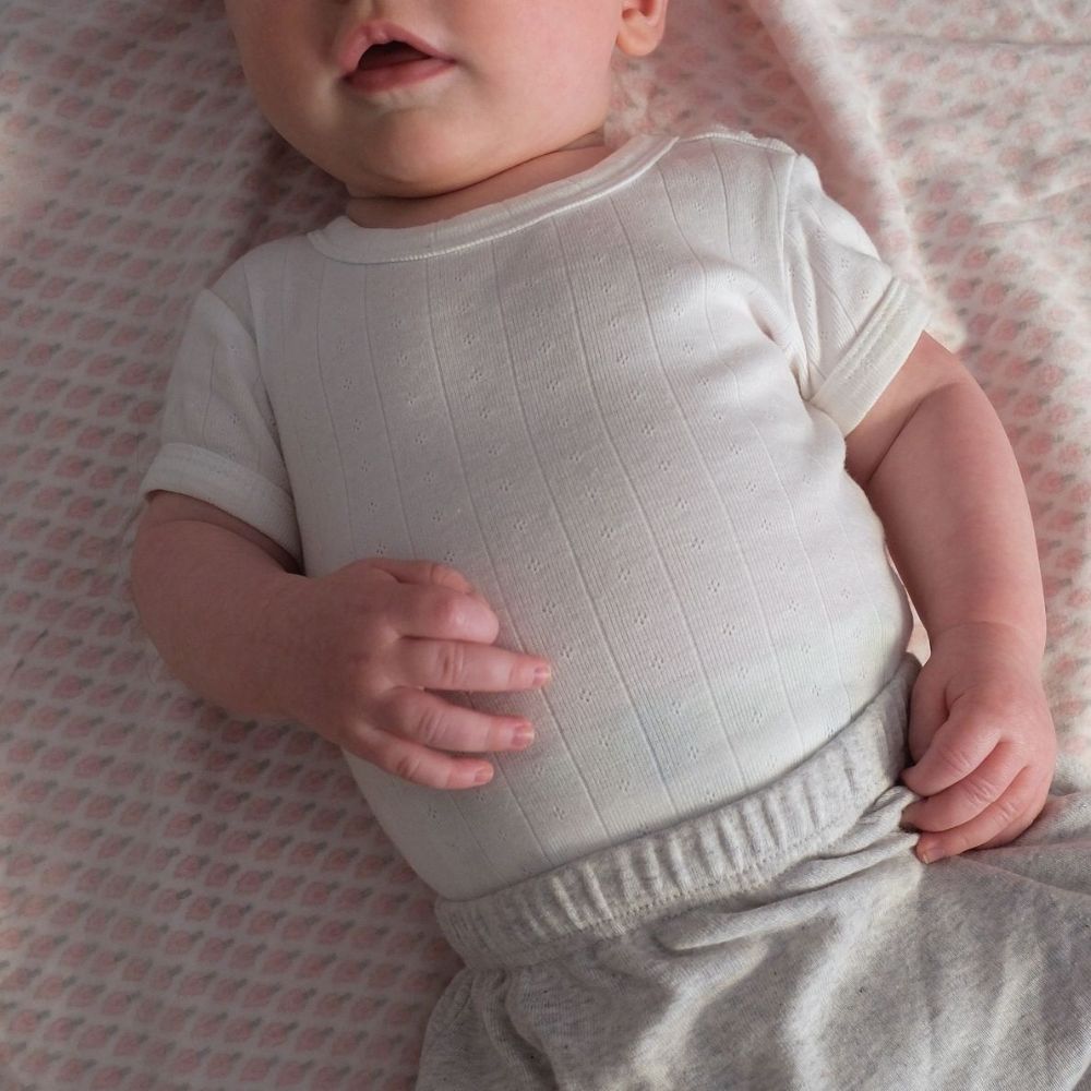 Tothemoon ☾ - Body - Short sleeve - Organic cotton - Pointelle