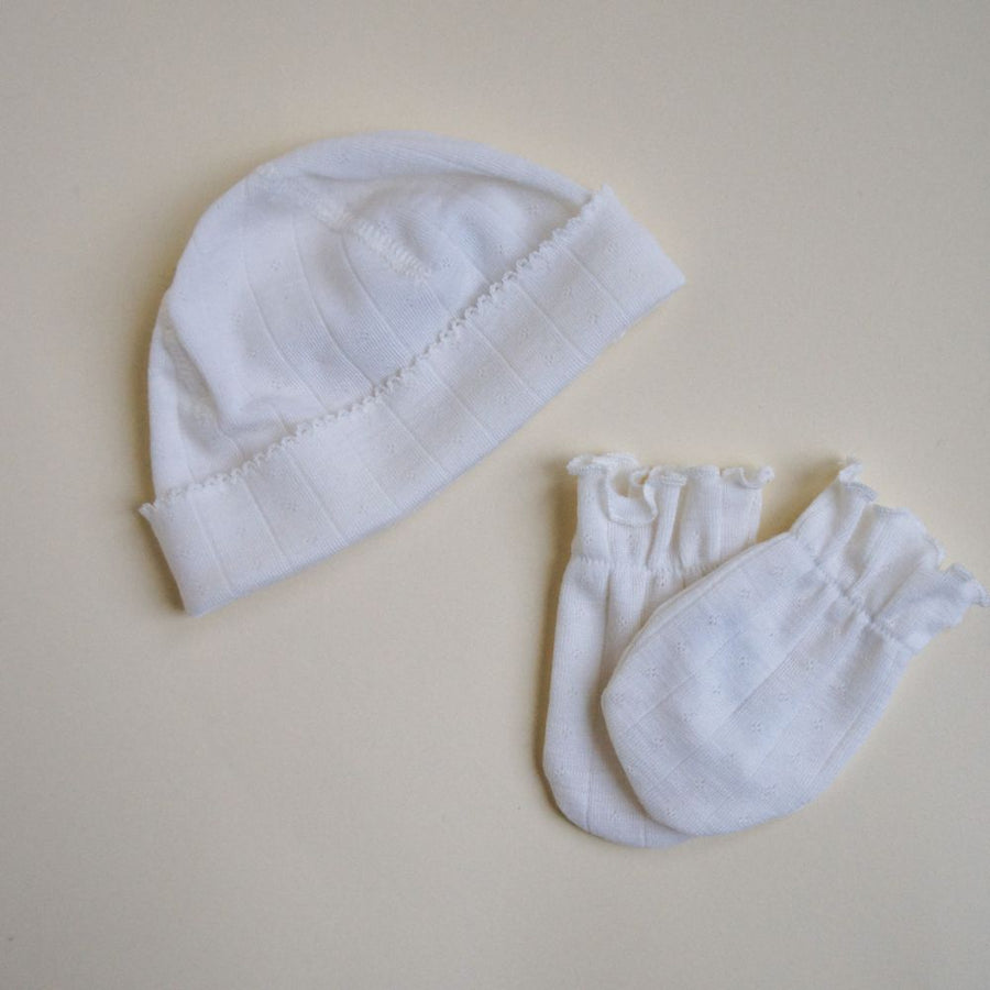 Tothemoon ☾ - Newborn beanie - Wool & silk - Pointelle