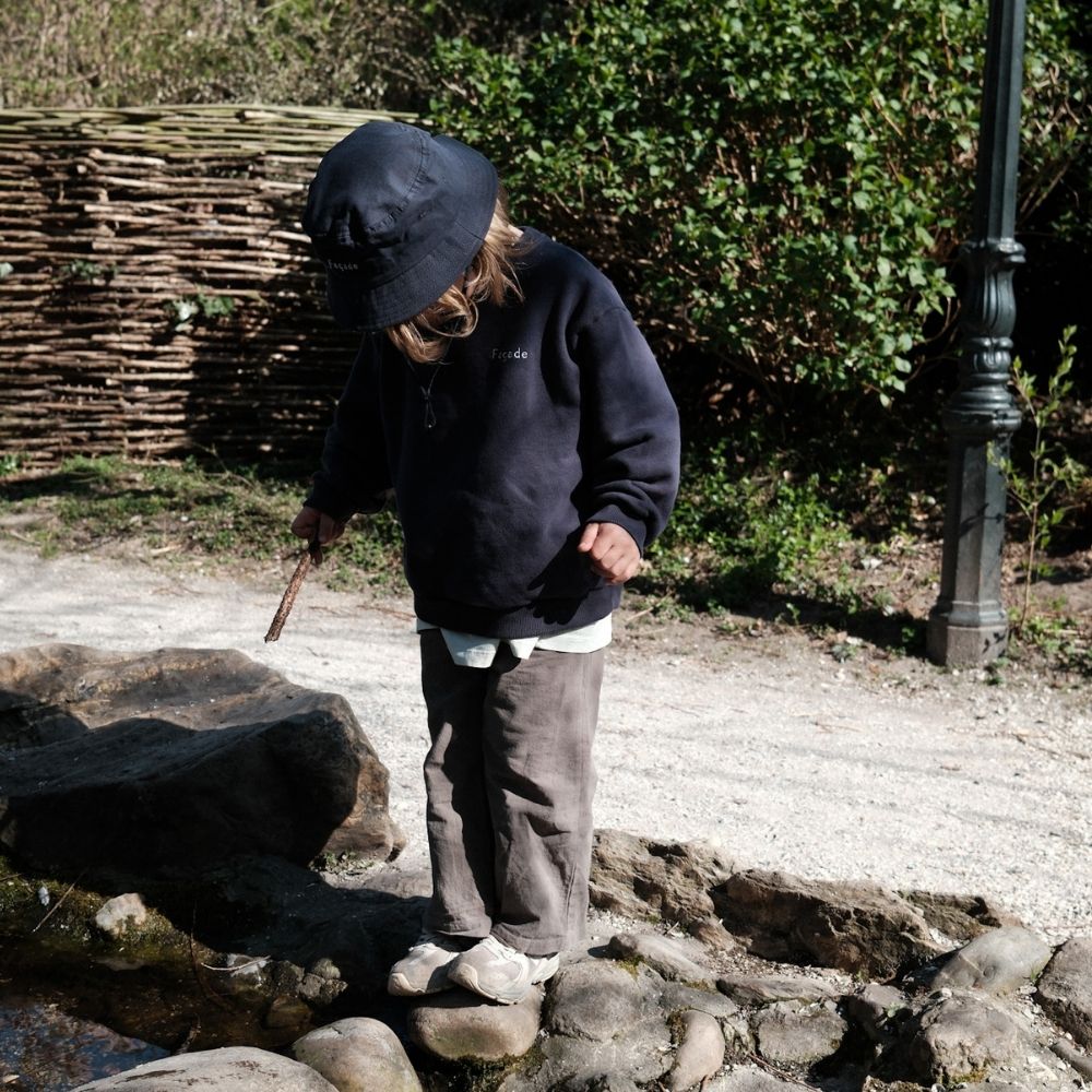 Chunky Sweatshirt - Navy Blue
