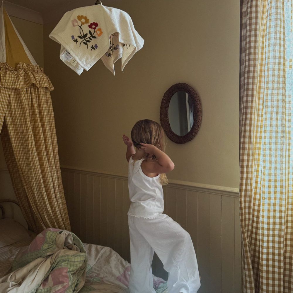 Tothemoon ☾ - Strap top - Curled ends - Organic cotton - Pointelle