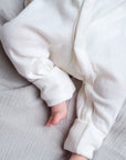 Tothemoon ☾ - Sleep suit - 2 in 1 Foot - Wool & silk - Needle pattern - Natural