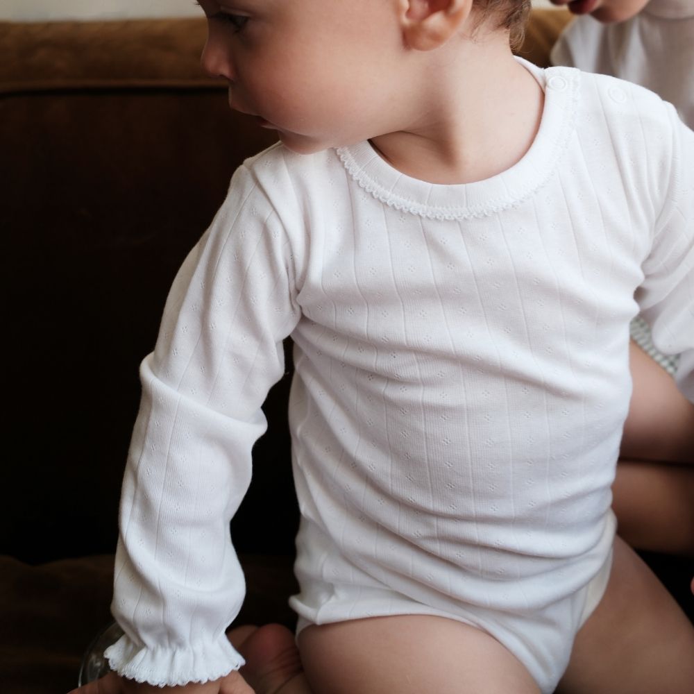Tothemoon ☾ - Body - Long sleeve - Piquette Endings - Organic cotton - Pointelle
