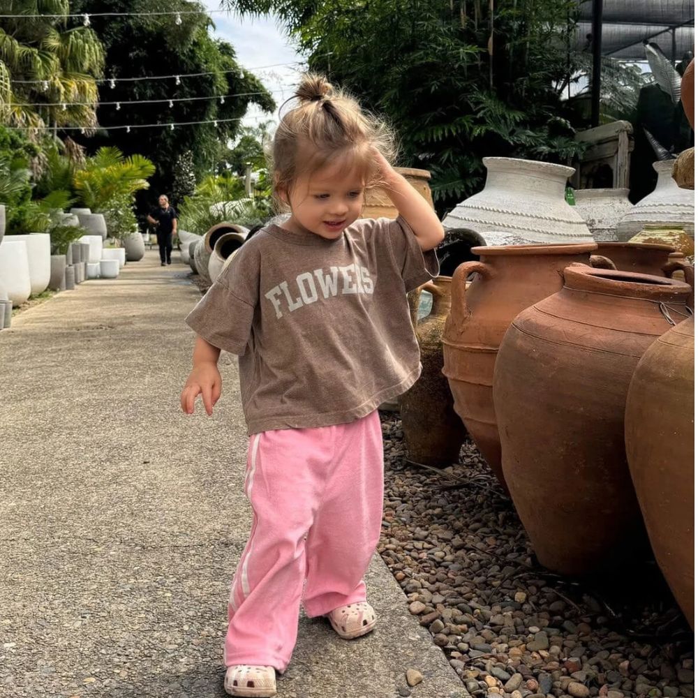 Ziggy Zaza - Twin Stripe Terry Pants - Pink