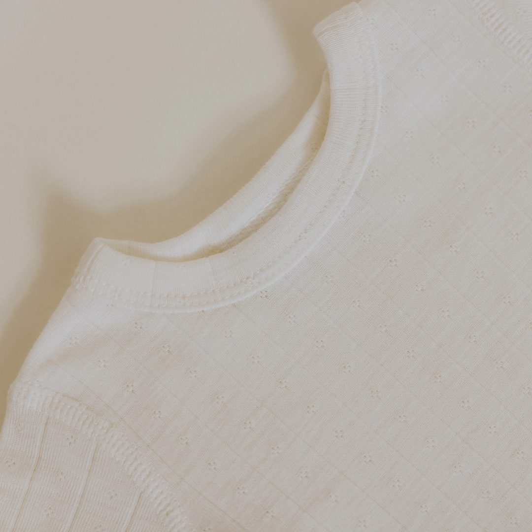 Tothemoon ☾ Tothemoon ☾ - Body - Long sleeve - Curled ends - Wool & silk - Pointelle Clothing 50