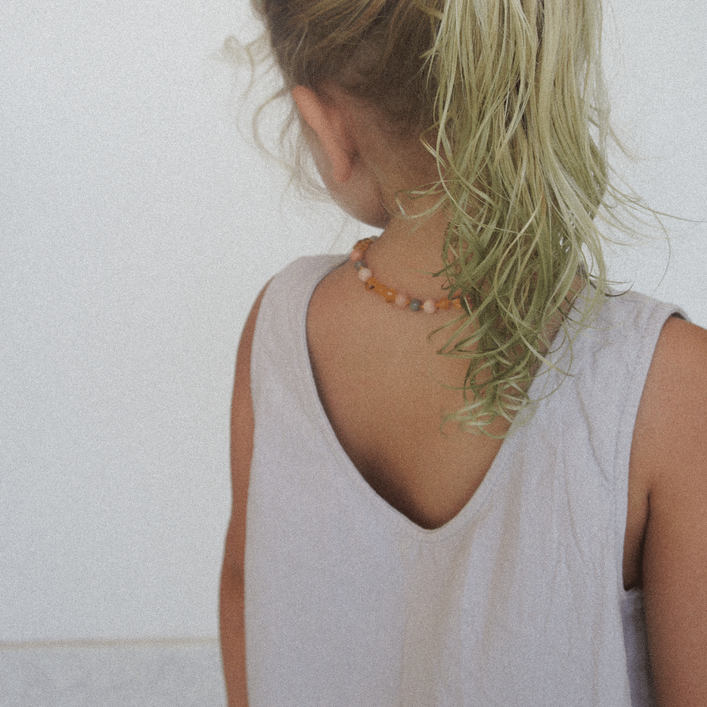 Tothemoon ☾ Tothemoon ☾ - Ziggy dress - V-shaped back - 100% Cotton - Handmade in Holland Clothing Sand / 1Y