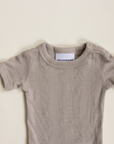 Tothemoon ☾ - Body - Short sleeve - Wool & silk - Needle pattern - Dove