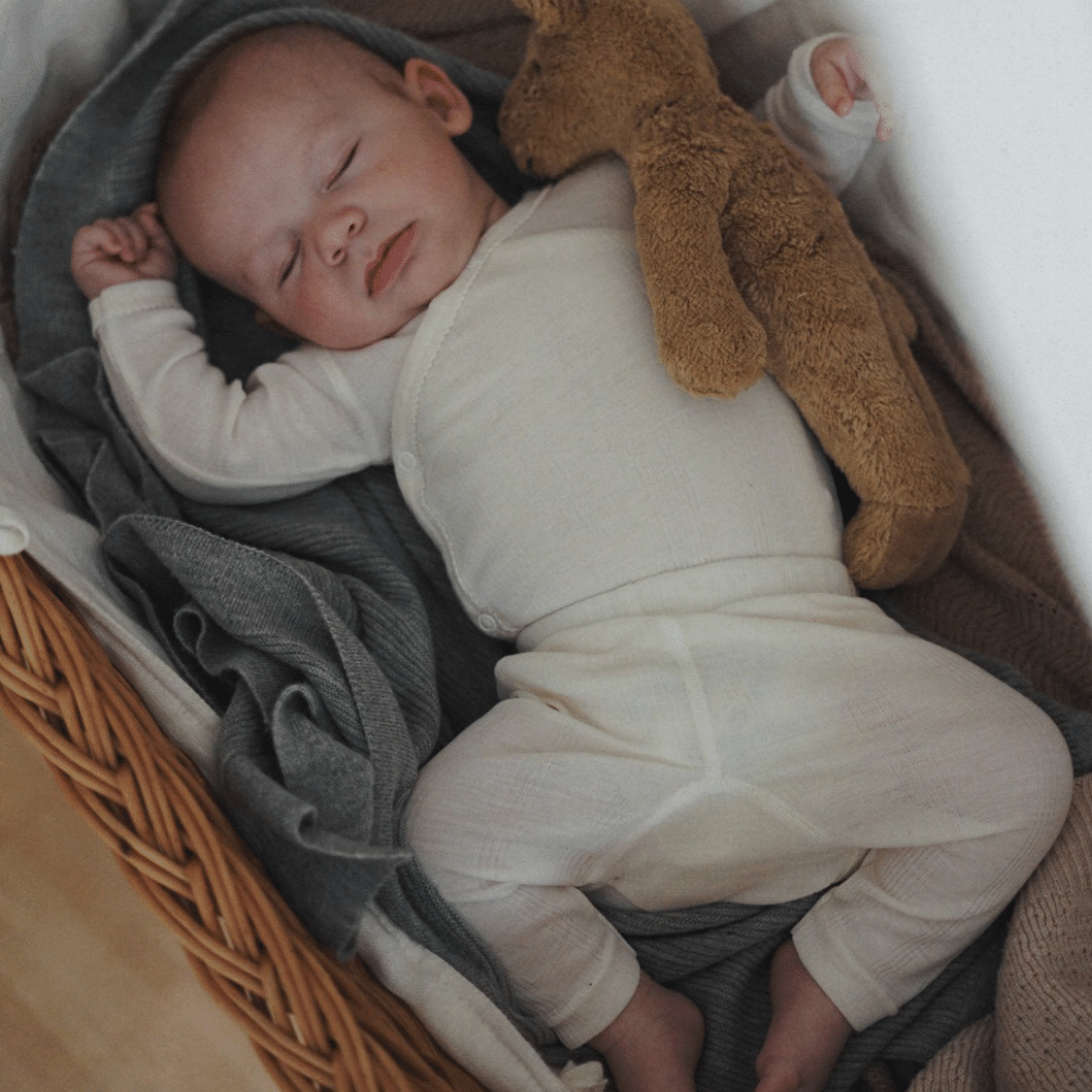 Tothemoon ☾ Tothemoon ☾ - Baby pants - Wool & silk - Needle pattern - Natural Clothing 50