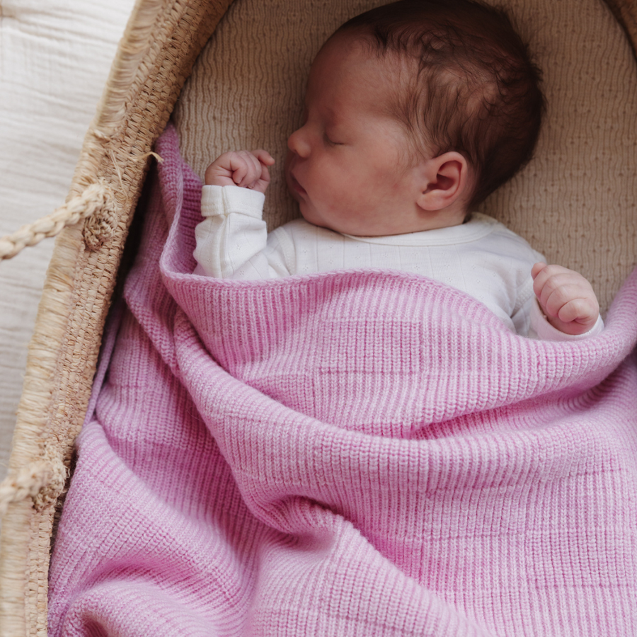 Hvid Ivy deken - 100% Merino wol - Dik gebreid